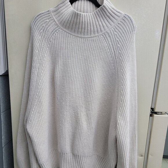 Xl oversized cream beige womens knitted sweater h&m - Picture 1 of 2